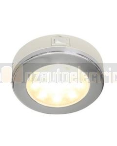 Hella 2JA980828112 Warm White With Polished 316 Stainless Steel Rim And Spacer Ring/Switch