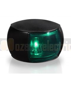 Hella 2LT 980 520-201 2 NM NaviLED Starboard Navigation Lamp - Black Shroud, Coloured Lens