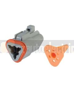 Hella Mining 9.HM4942 3-Way Male DT Connector (Incl. Wedge) - Pack of 15