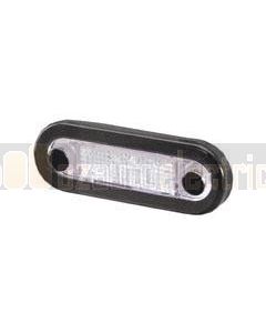 Hella 95968080 LED Wide Rim Rectangular Courtesy Step Lamp - Clear Lens, (White Light)