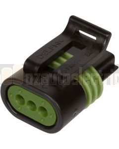 Delphi 12162182 3 Way Black Metri-Pack 150.2 Sealed Female Connector
