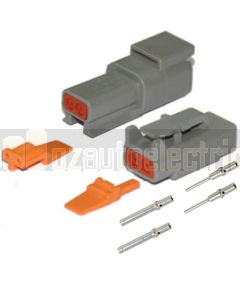 Deutsch DTM Series 2 Way Connector Kit with Nickel Contacts