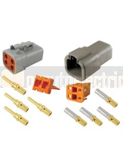 Deutsch DTP4-4 Connector Kit (25amp) with Gold Terminals