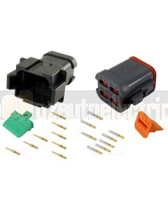 Deutsch DT8-4-CAT 8 Way CAT Spec Connector Kit with Gold Contacts