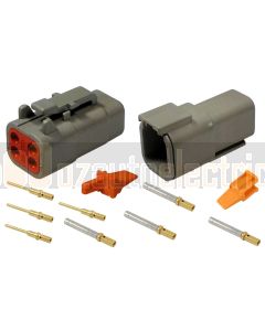 Deutsch DTM Series 4 Way Connector Kit with Gold Contacts