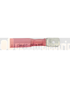 Quikcrimp HDC14 Red Heatshrink Male Blade Terminal 6.3mm Pack of 100
