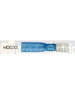 Quikcrimp blue 6.3mm Heatshrink Male Blade Terminals Pack of 100