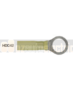 Quikcrimp HDC42 Yellow 10mm Heatshrink Ring Terminal Pack of 100