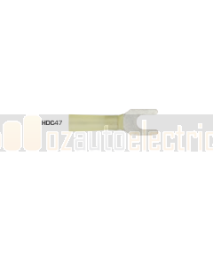 Quikcrimp Heatshrink Fork/ Spade Terminal 6mm - Yellow Pack of 100
