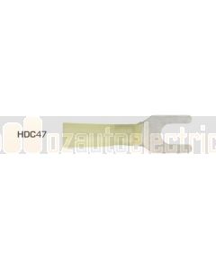 IONNIC HDC47 6.4mm Yellow Heat Shrink Fork Terminals (Pack of 100)