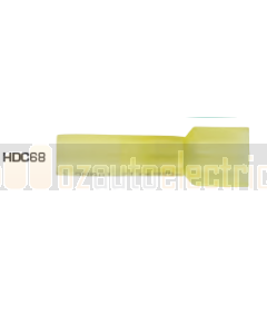 Quikcrimp HDC68 Yellow 6.3mm Male Blade Terminal - Fully Insulated Pack of 100