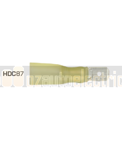 Quikcrimp HDC87 Yellow 6.3mm Heatshrink Male Blade Terminal Pack of 100