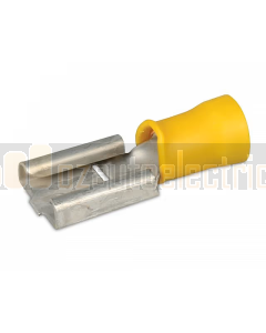 Hella 8203 Push-On Female Terminals - Yellow (Blister Pack of 12)