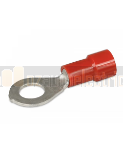 Hella 8241 Insulated Eye Terminals - Red, 5.0mm (Blister Pack 25)