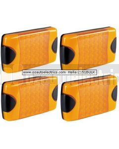 Hella 2151BULK Pack of 4 DuraLed Amber Rear Direction Indicator