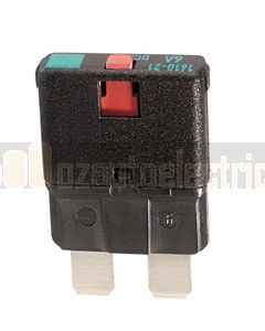 Hella Manual-Reset Circuit Breaker - 6A, 10-28V DC (8730)