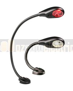 Hella 2JA343720622 LED Flexi Chart Table Lamp - White / Red