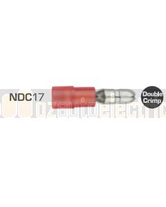 IONNIC NDC17 Crimp Nylron Male Bullet - Red (Pack of 100)