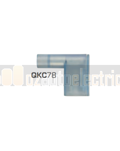 IONNIC QKC78 4mm Blue Nylon Insulated Quick Connect Flag Terminal (Pack of 100)