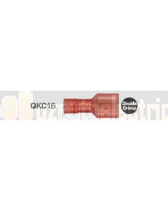 Quikcrimp 0.5 - 1.5mm2 Fully Insulated Qc Female Terminal Red Nylon Pack of 100