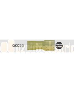 Quikcrimp 2.5 - 6.0mm2 Fully Insulated Qc Female Terminal Nylon Yellow Pack of 100