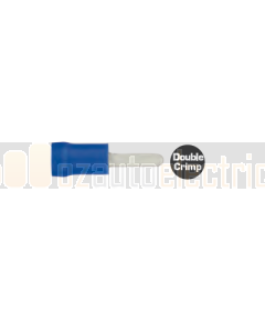 Quikcrimp QKC71 Blue 2.3mm x 10mm Flat Blade Female Terminal 100 Pack