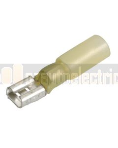 IONNIC HDC50 6.3mm Yellow Female Heatshrink Blade Terminals (Pack of 100)