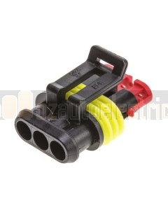TE Connectivity 282087-1 AMP SUPERSEAL 1.5 Plug, 1 Row 3 Way Connector Housing (bag of 10)