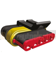 TE Connectivity 282089-1 AMP SUPERSEAL 1.5 Plug, 5 Way, 1 Row Connector Housing (bag of 10)