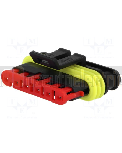 TE Connectivity 282090-1 AMP Superseal 1.5 Plug 6 Way Connector Housing (Pack of 10)