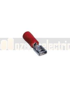 Quikcrimp QKC12 Red 6.3mm Vinyl Female Blade Terminals
