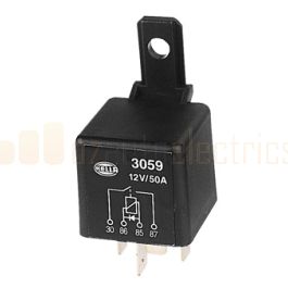 Relay 3059 3059 | Hella 3059 Normally Open 4 Pin 12VDC 50A Relay with Diode Protection