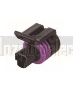 Delphi 12065287 3 Way Black Metri-Pack 150 Sealed Female Connector Assembly, Max Current 14 amps
