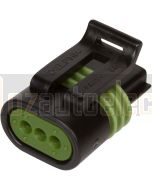 Delphi 12162182 3 Way Black Metri-Pack 150.2 Sealed Female Connector