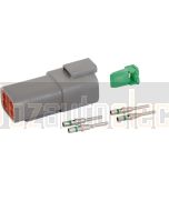Deutsch DT Series 4 Way Receptacle Connector Kit with Green Band Contacts