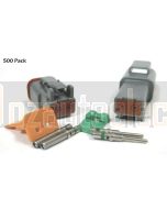 Deutsch DT Series 2 Pin Green Band Connector Kit (500 Pack)