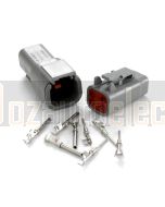 Deutsch DTM Series 4 Way Connector Kit with F Crimp Contacts