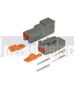 Deutsch DTM2-2/10 Series 2 way Connector Kit with Purple Band Terminals (10 Pack)