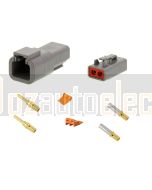 Deutsch DTP Series 2 Pole Connector Kit - Gold Contacts