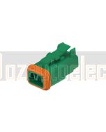 Deutsch DT06-2S-TN03/10 DT Series 2 Green Socket Plug
