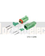Deutsch DT2-1-GRN DT Series 2 Pin Green Connector Kit