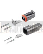 Deutsch DT2A-1B Connector Kit ( A KEY) Black Housing