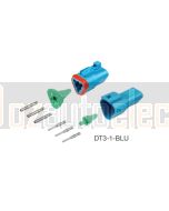 Deutsch DT3-1-BLU DT Series 3 Pin Blue Connector Kit