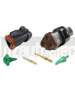 Deutsch DT3-4-CAT 3 Way CAT Spec Connector Kit with Gold Contacts