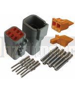 Deutsch DTM6-1/10 series 6 way Connector with Solid Terminals 