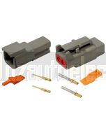 Deutsch DTM Series 2 Way Connector Kit with Gold Contacts