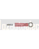 Quikcrimp HDC02 Red Heatshrink 4mm Ring Terminal