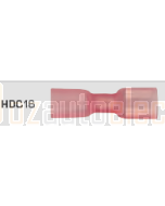 Quikcrimp HDC16 Red Heatshrink 6.3mm Female Blade Terminal - Fully Insulated Pack of 100