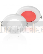 Hella 2JA015247511 EuroLED 75 Dual Colour  White Plastic Rim, Spring Mount -12V DC (White/Red)