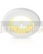 Hella 2JA958109011 EuroLED® 75 Down Lights Screw mount  White Plastic Rims - 12V DC (Warm White Light)